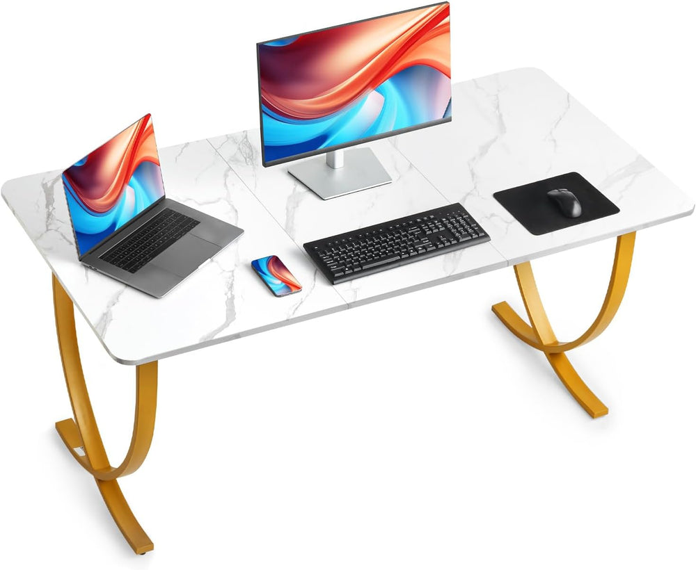 VEVOR Executive Desk, 63" W x 31.5" D Large Office Desk, Modern Com...