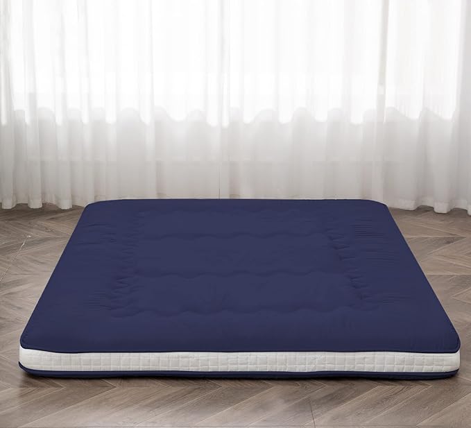 Dr.Futon Japanese Floor Futon Mattress Extra Thick Folding Roll Up Bed Topper...