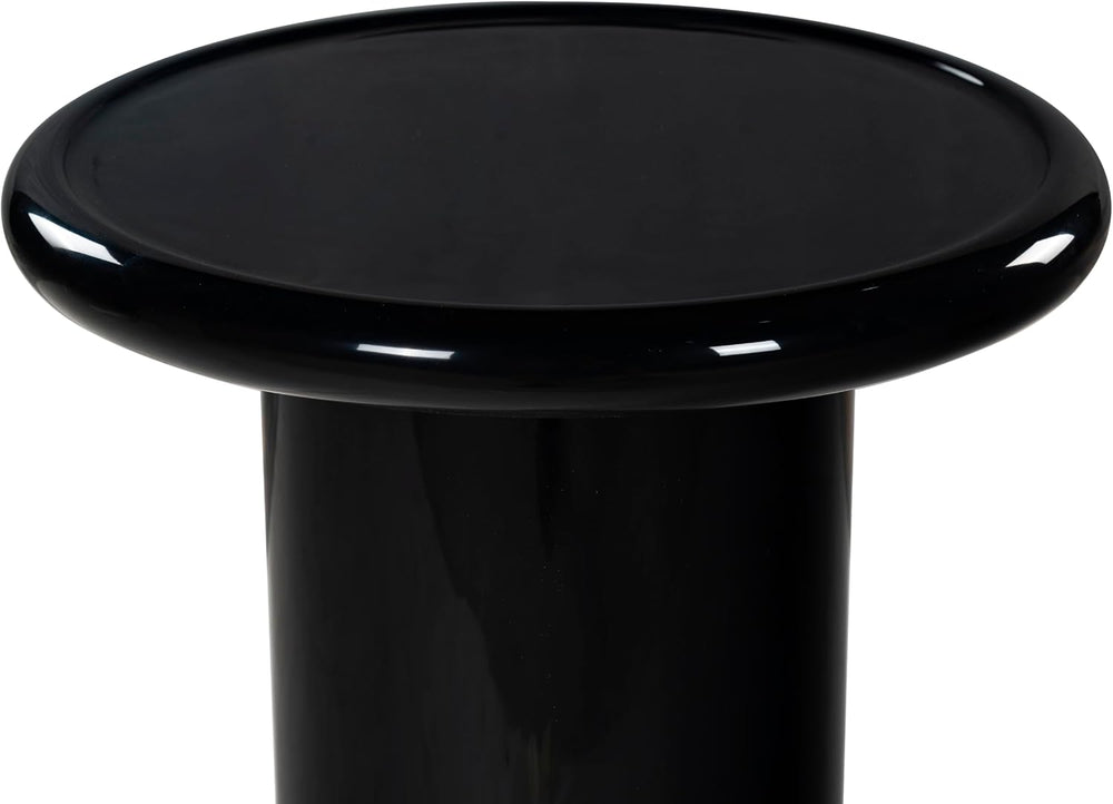 SAFAVIEH Couture Collection - Lolita Black Concrete Accent Table, Modern Roun...