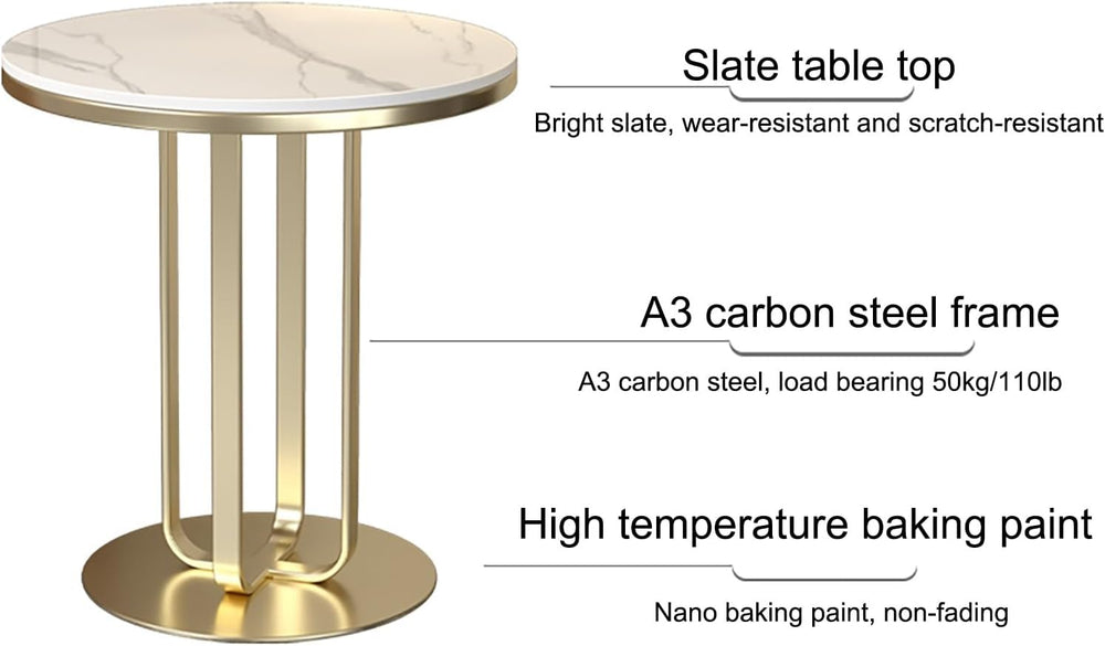 Round Coffee Table, Modern Side End Table for Living Room, Bedroom and Home O...