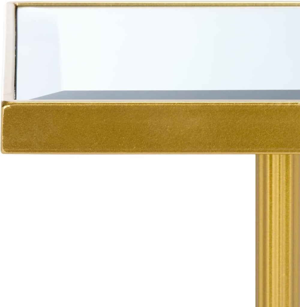 SAFAVIEH Home Collection - Paku Side Table, Gold Square Pedestal Accent Table...