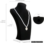 GemeShou Black necklace storage organizer for sale, Velvet necklace holder stand, jewelry bust display stands, Jewelry Mannequin for Countertop, Showcase【Black-Small height 7.68 inch】