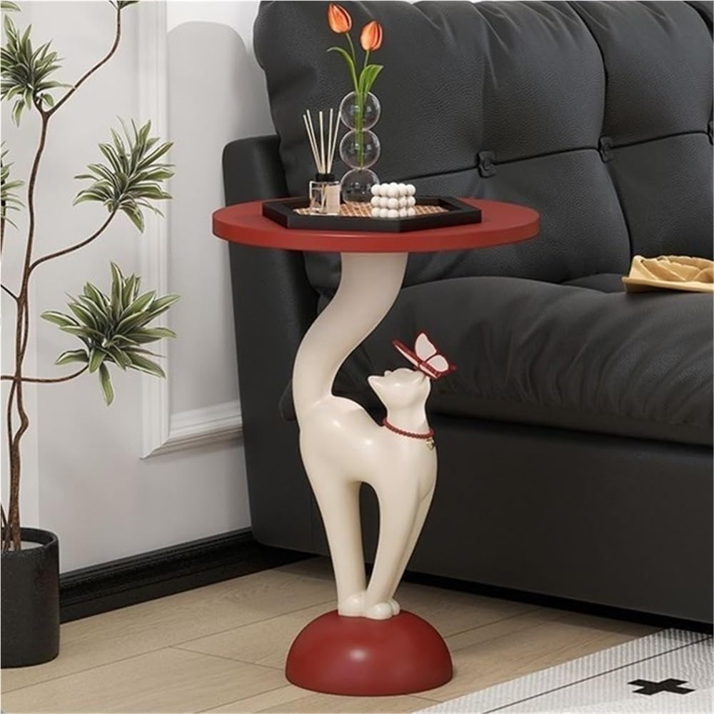 Round Resin Side Table, Cute Animal Accent Table, Small End Table Decorative ...