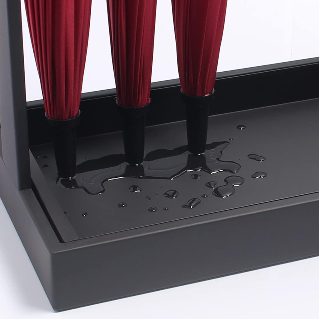 Modern Black Umbrella Stand nizer with 12 Independent Spaces Space Saving Umbrella Holder for Home Office and Entryways