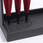 Modern Black Umbrella Stand nizer with 12 Independent Spaces Space Saving Umbrella Holder for Home Office and Entryways
