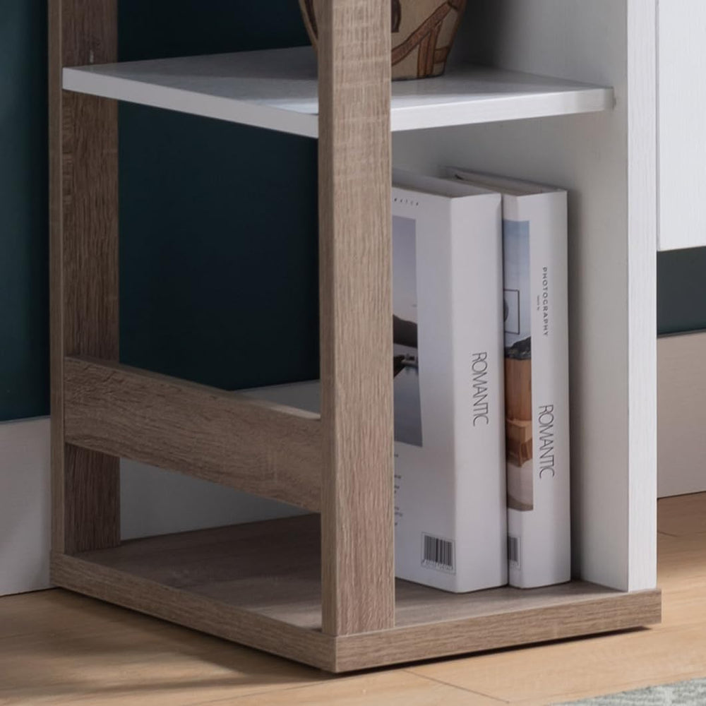 Modern Kitchen Pantry, White Buffet Storage Cabinet with 4 Shelves, Easy to M...