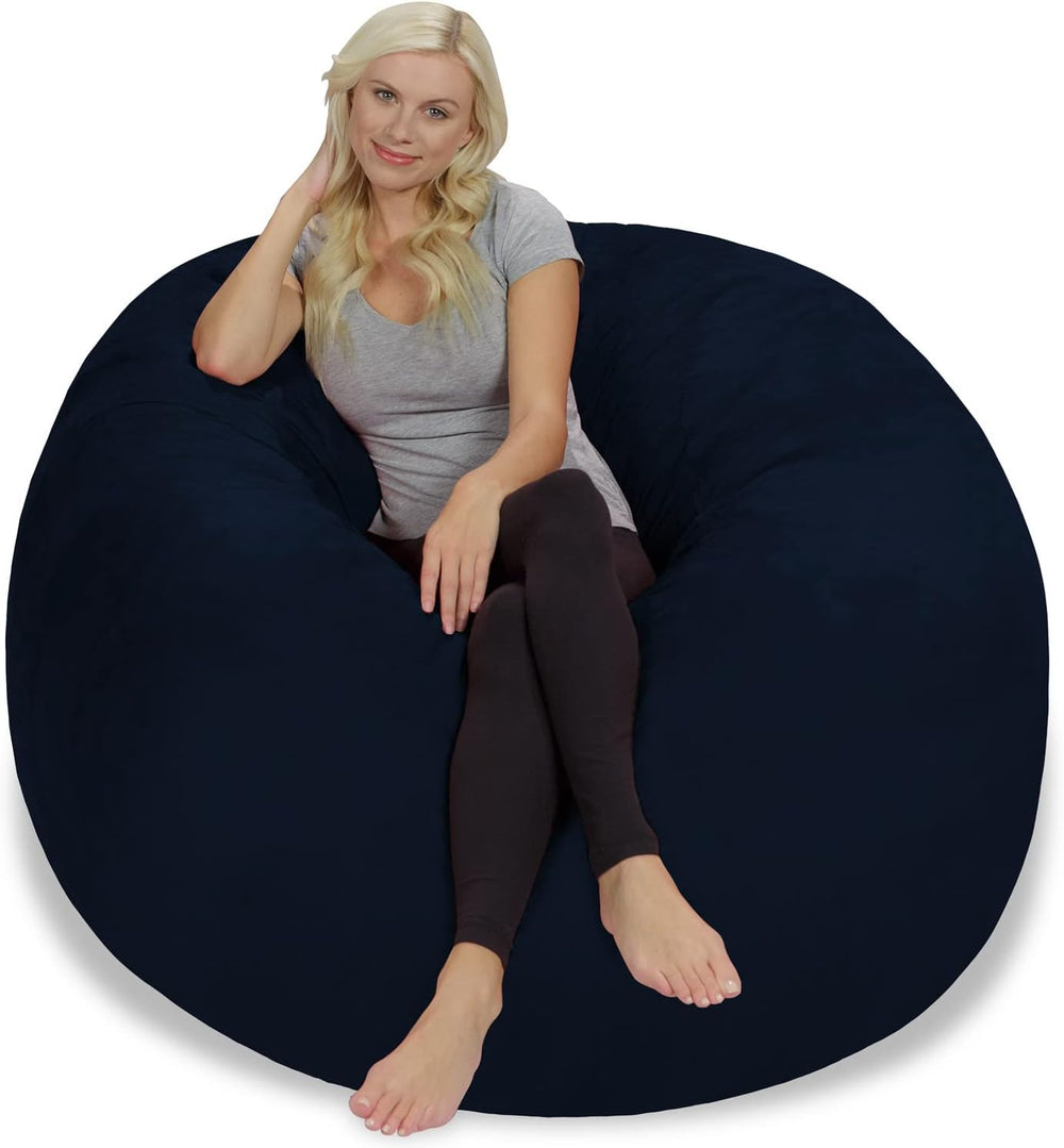 Chill Sack Bean Bag Chair: Giant 5' Memory Foam Furniture Bean Bag - Big ...