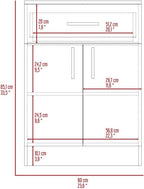 Pantry Cabinet, One Drawer, One Double Door Cabinet with Two Shelves,for Kitchen