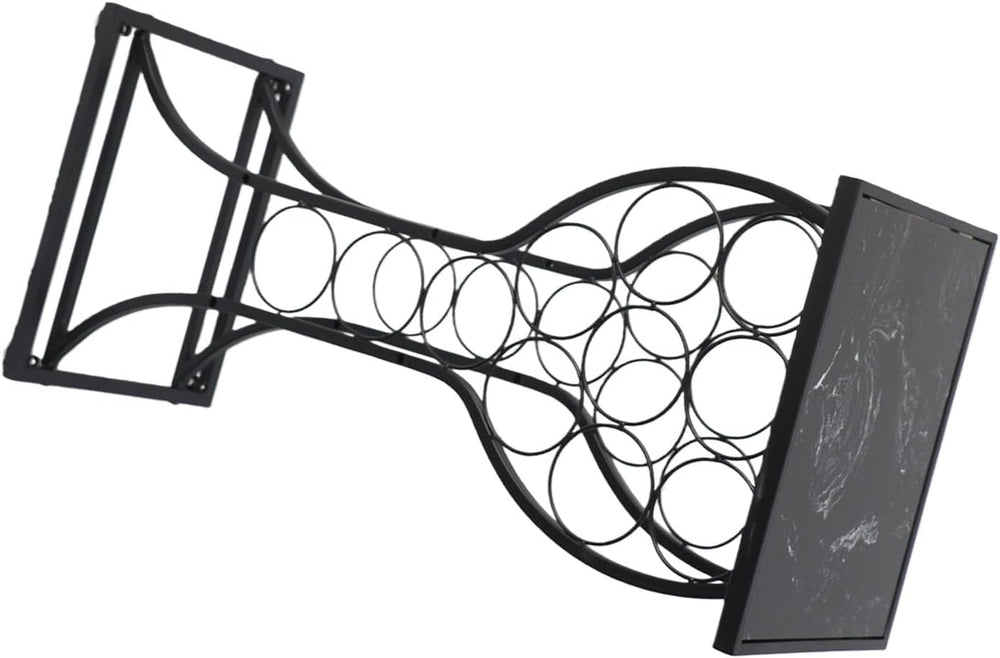 Mingzhe Metal Wine Holder with Elegant Marble Top for Wine Storage, Holds 11 ...