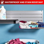 DLDIRECT 3 Colors - White Slatwall Panel Garage Organizer: Heavy Duty Wall Mounted PVC Rack, Interlocking Slat Paneling for Garage Storage, Slotwall Board, Shelves System