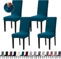Dining Room Chair Covers - Stretch Kitchen/Dining Room Set of 4, Removable Washable Slipcovers for Home, Hotel, Banquet