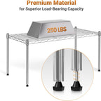 Simple Deluxe 1-Tier Shelving Unit, 29.92" W x 13.78" D x 14.96" H Steel Organizer Wire Rack, Chrome, 2 Pack