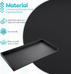 Kaboon Washer Dryer Countertop 58" x 28" Extra Large Version, Melamine Countertop with 3.5" Edge Rails, Laundry Room Organization, Black