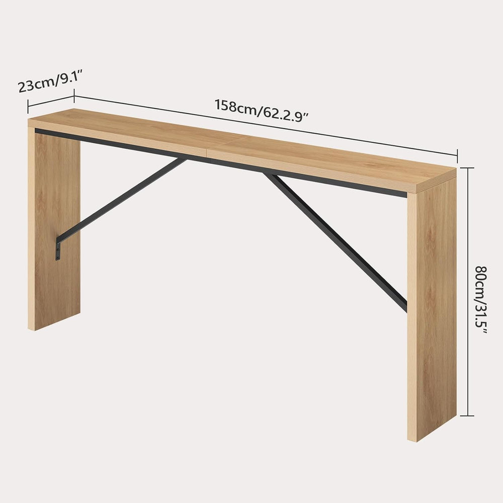 MAHANCRIS Console Table, 62.2" Long Sofa Table Behind Couch, Narrow Entr...