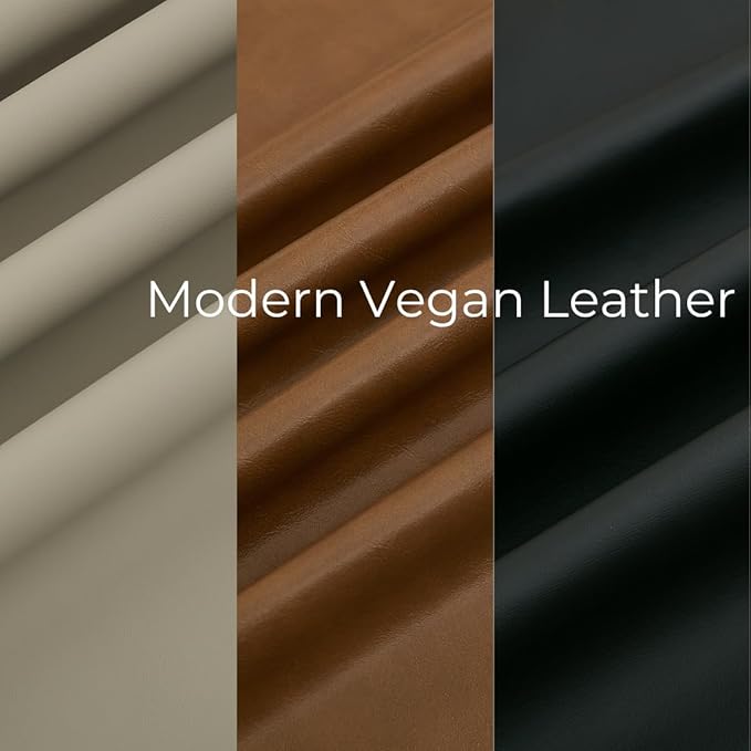 Faux Leather Dining Chairs Set of 4, Upholstered Kitchen and Dining Room Chai...