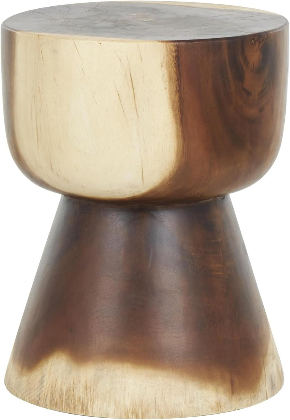 Deco 79 Wood Handmade Side End Accent Table Hourglass End Table with Natural ...
