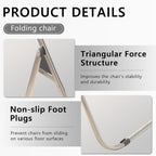 Folding Chair, 2 Pack Plastic Chair, White | Breathable folding chair with steel frame, 300lbs capacity. Portable & stackable for indoor, outdoor, events & parties.