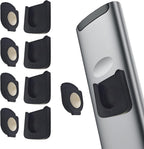Magnetic Remote Control Holder Wall-Mounted Remote Holder Adhesive Strips Easy Installation for TV, Fan, and AC Remotes to Organize Home & Office (4 Pack)