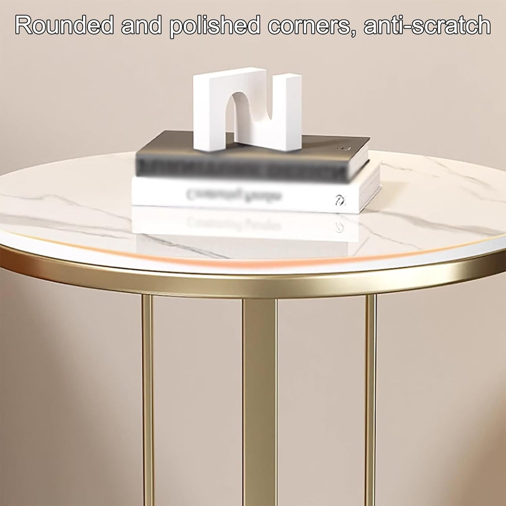 Round Coffee Table, Modern Side End Table for Living Room, Bedroom and Home O...