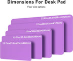 Aothia Faux Leather Desk Mat – Large Mouse Pad, Non-Slip PU Leather Blotter, Waterproof Writing Surface for Office and Home (Iris Violet, 47.2" x 23.6")