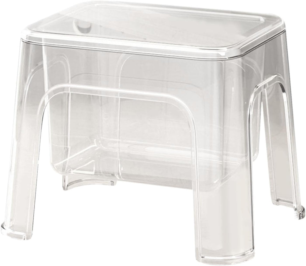 Step Stool Footstool Storage Ottoman Shoe Changing Stool for Laundry Househol...