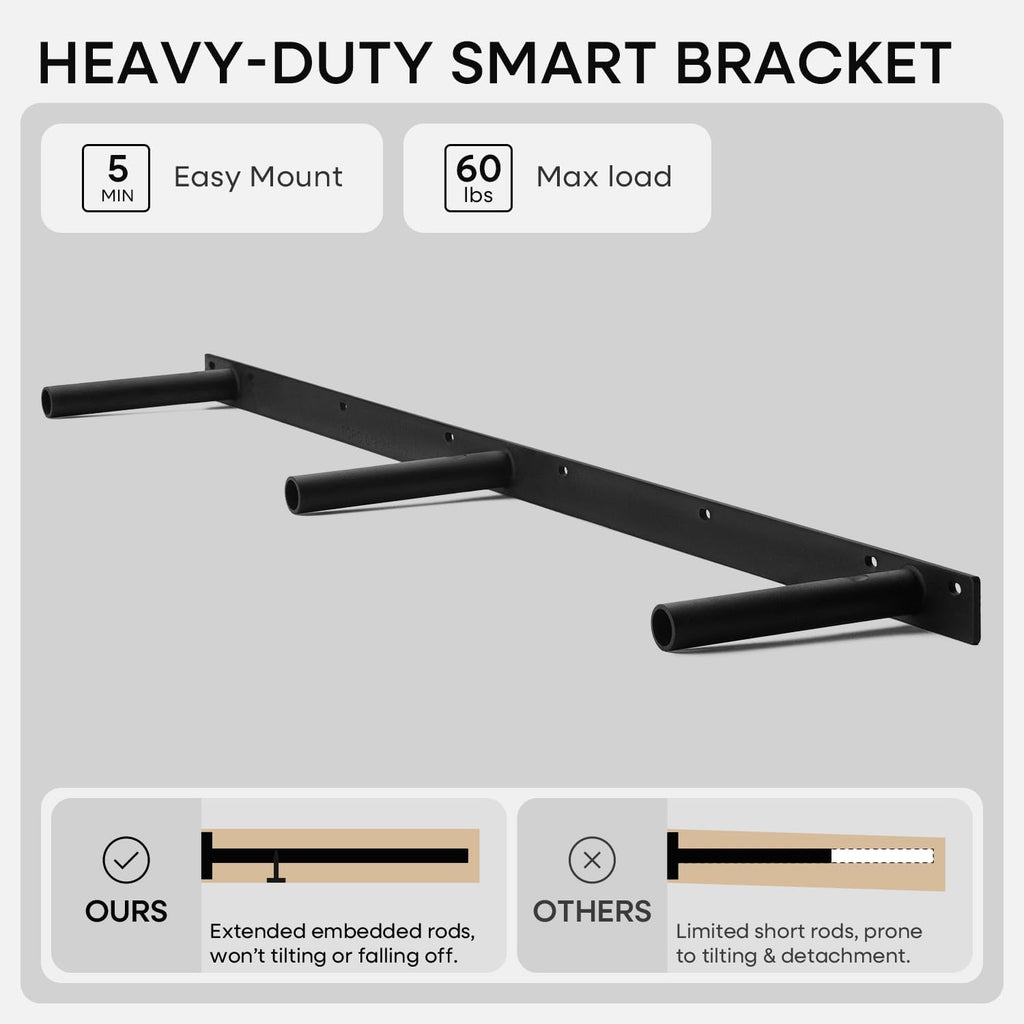 Homeforia 48 inch Golden Oak Floating Shelf, High End Solid Real Wood 48inch Small Floating Shelves for Wall Mounted, Oak Wooden 48in Floating Shelves, Heavy Duty Bracket, 48 X 6.5 X 1.75 in, Set of 3