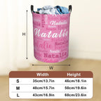 Custom Name Laundry Hamper, Personalized Laundry Baskets with Name for Boys Girls Women Men, Customized Collapsible Dirty Clothes Hamper Easy Storage Gifts for Bedroom Bathroom Living Room