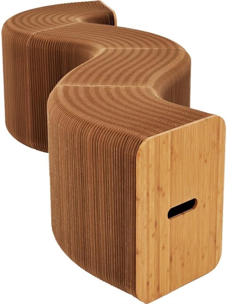 Folding Paper Stool with 3 Cushions, Folding Honeycomb Stool, Accordion Stool...