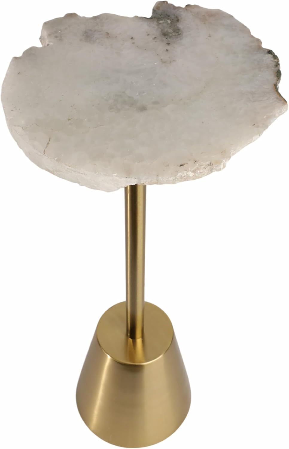 Classy End Table, Side Table, or Night Stand - Raw Agate Drink Table with Sli...