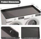 Washer Dryer Countertop, Laundry Countertop with Edge Rails - 27.5" x 54" Melamine Finish for Laundry Room Organization (Black)