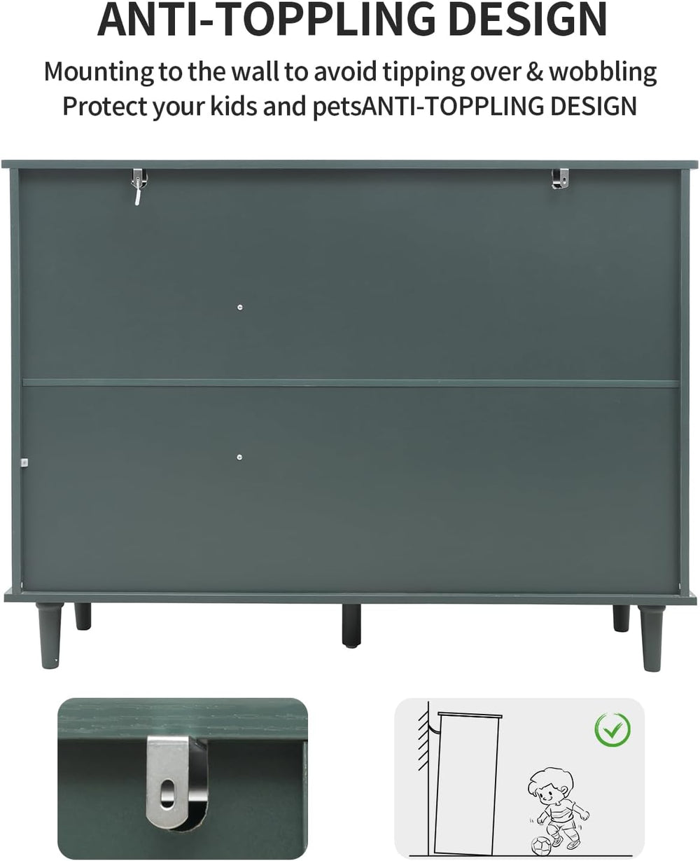Sideboard Buffet Cabinet with Storage - Accent Storage Cabinet with Carved Pa...