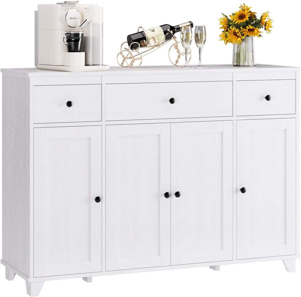 HIFIT White Buffet Cabinet with Storage, Sideboard for Kitchen, Dining Room