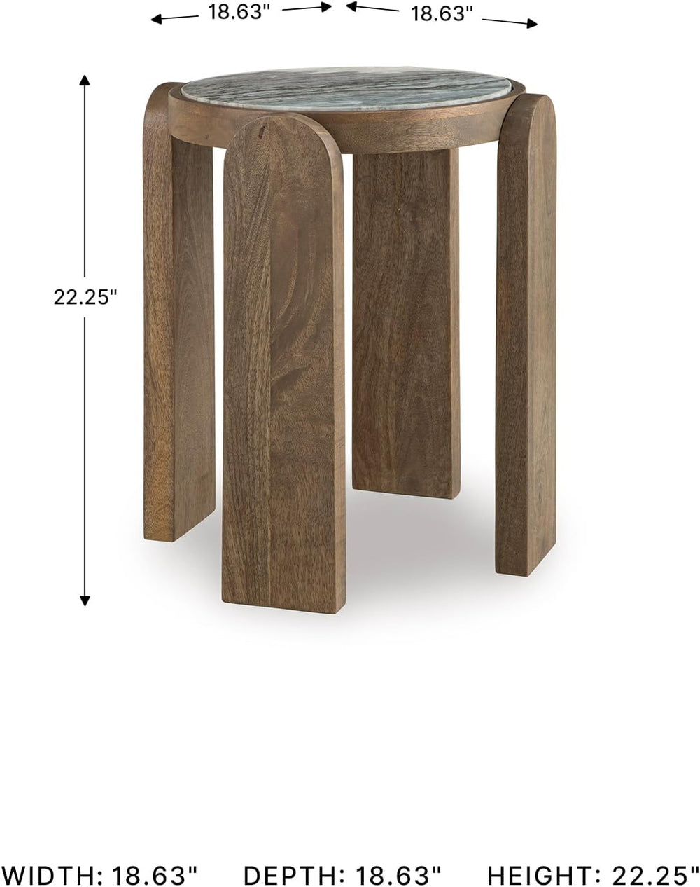 Signature Design by Ashley Gavrilley Contemporary Accent Table with Marble To...