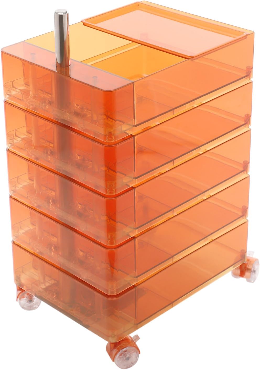 5 Tier Storage Cabinet, 360° Rotating Sofa Side Cabinet, Multi-Functional Rot...