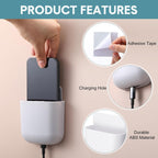 Kathfly 6 Pcs Remote Control Holders Wall Mount Self Adhesive Remote Holder Wall Mount Storage Box TV Air Conditioner for Home Office Television Pens Keys