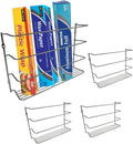 Evelots Kitchen Wrap Organizer - 4 Pack - Hold up to 4 Plastic, Foil, Paper, Wax - Cabinet Door, Wall Rack Basket - Sandwich, Freezer, Food Bag Storage - Laundry Supplies - Chrome Finished Metal