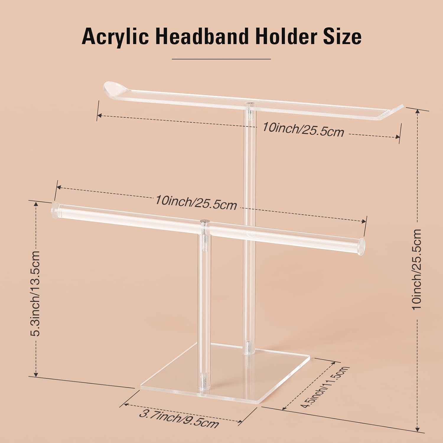 Headband Holder Scrunchie Holders Acrylic, Clear Hair Ties Stand Organizer, Headband Display Stand, Scrunchie Storage Organizers, Hair Accessories Organizer for Women and Girls