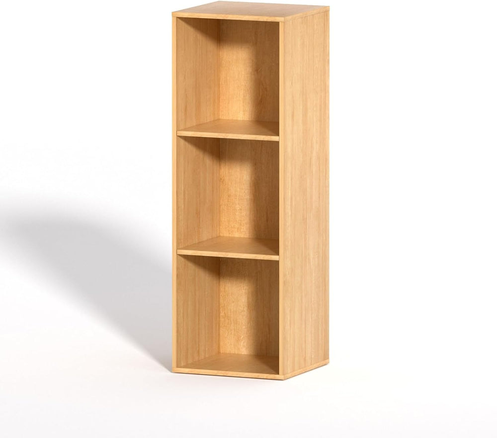 3 Cube Storage Organizer, 3 Tier Cube Low Bookcase Freestanding Storage Displ...