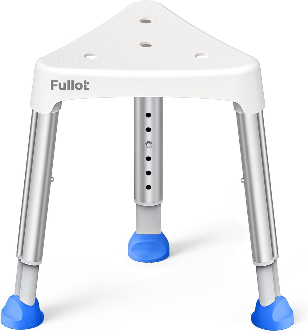 Space-Saving Triangular Shower Chair for Inside Shower, 400 lbs