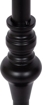 Kate and Laurel Stratton Rustic Pedestal Table; 13 x 13 x 26; Black; Decorative Pedestal Table for Decorating Smaller Living Areas and Hosting