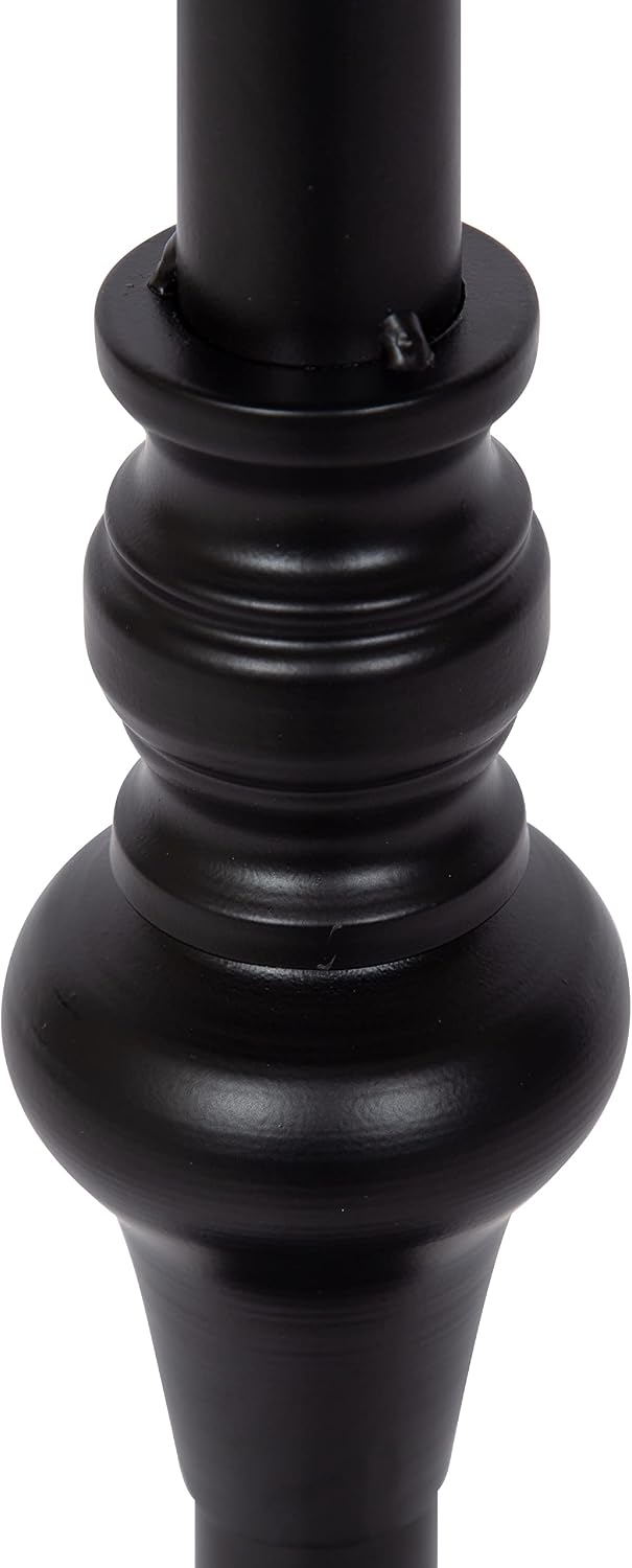 Kate and Laurel Stratton Rustic Pedestal Table; 13 x 13 x 26; Black; Decorative Pedestal Table for Decorating Smaller Living Areas and Hosting