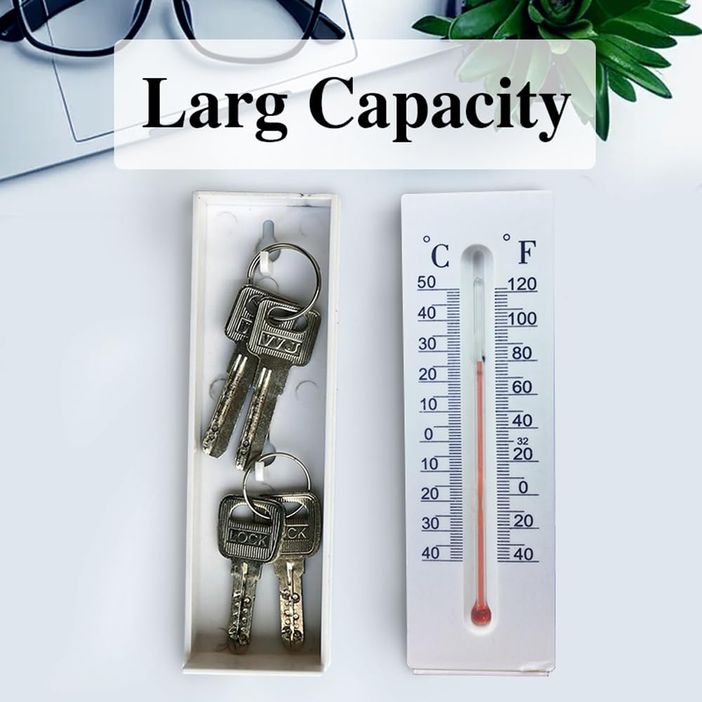 Hidden Key Outdoor Thermometer Decorative Key Hider Discreet Small Storage Box for Safely Storing Spare Keys House Key Hider for Outside Yard Garden Money Box for Safe Storage