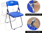 6 Pack Plastic Folding Chairs, Indoor Outdoor Portable Stackable Commercial Seat Capacity for Events Office(Black)