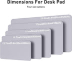 Aothia Faux Leather Desk Mat – Large Mouse Pad, Non-Slip PU Leather Blotter, Waterproof Writing Surface for Office and Home (Smoky Lavender, 47.2" x 23.6")