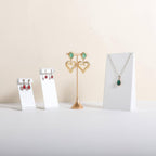GemeShou Single Gold Earring T bar Stand, Metal earring display holder for show, Small jewelry studs hanger for Online store Photo Shoot【Gold-Cone Base Height 5.8"】