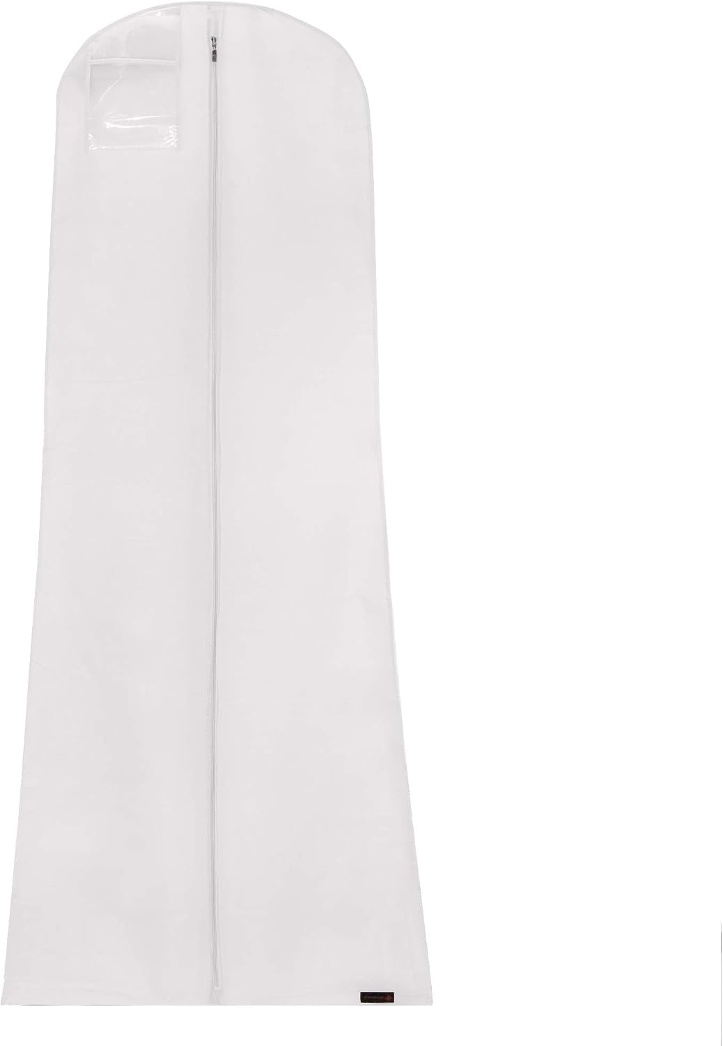 HANGERWORLD Large Wedding Dress Garment Bag Cover - 72" x 24" with Extra Wide Gusset 32" for Long Poufy Dress and Trains, Breathable, Acid-Free (White)