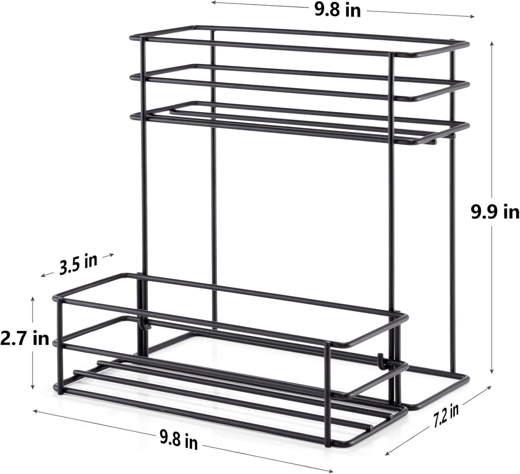 6 Bottle Coffee Syrup Organizer Coffee Syrup Rack for Coffee Bar Kitchen Small Wine Rack for Bar Family Storage for Syrup Wine Dressing