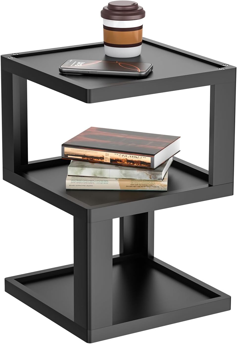 Small Side Table for Living Room, Wood Modern End Table Nightstand for Bedroo...