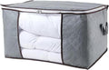 Comforter Storage Bags - Extra Large Clothes Bins, Foldable Organizer with Clear Window, Reinforced Handles, Durable Material | ClosetStorage for Bedding, Blankets, Quilts, Seasonal Garments, Home Ac