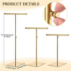 Leinuosen 4 Pcs T Shaped Purse Display Stand Necklace Display Stand Tabletop Adjustable Height Purse Hanger Rack